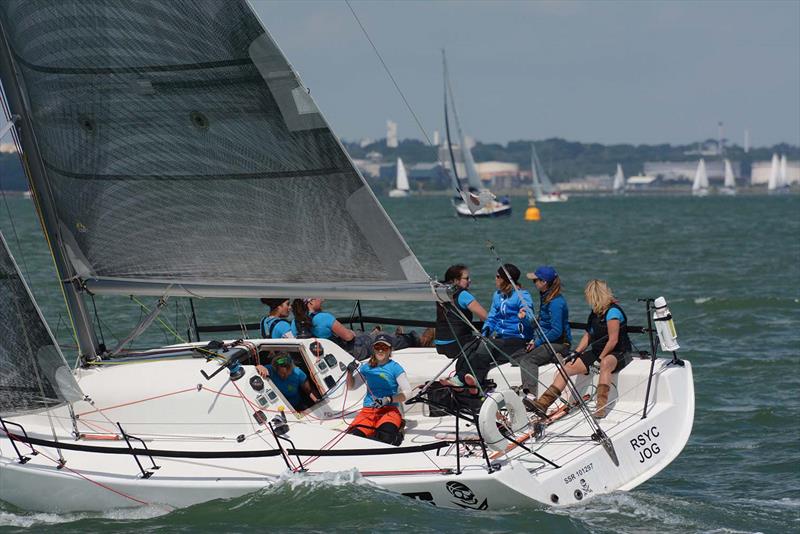 Njos at the Dubarry Women's Open Keelboat Championship 2017 photo copyright Trevor Pountain taken at Hamble River Sailing Club and featuring the IRC class