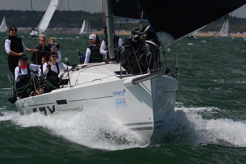 Blackjack 2 at the Dubarry Women's Open Keelboat Championship 2017 photo copyright Trevor Pountain taken at Hamble River Sailing Club and featuring the IRC class