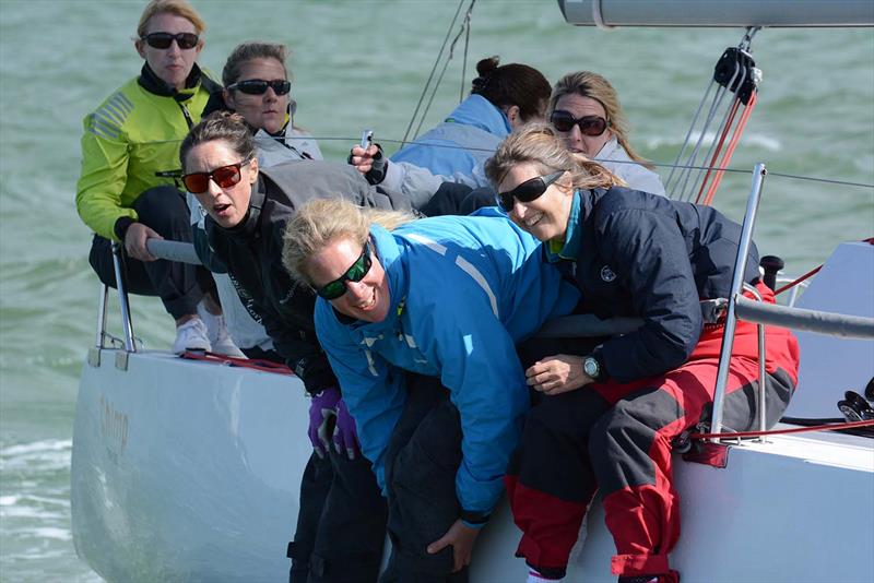 Chimp at the Dubarry Women's Open Keelboat Championship 2017 photo copyright Trevor Pountain taken at Hamble River Sailing Club and featuring the IRC class