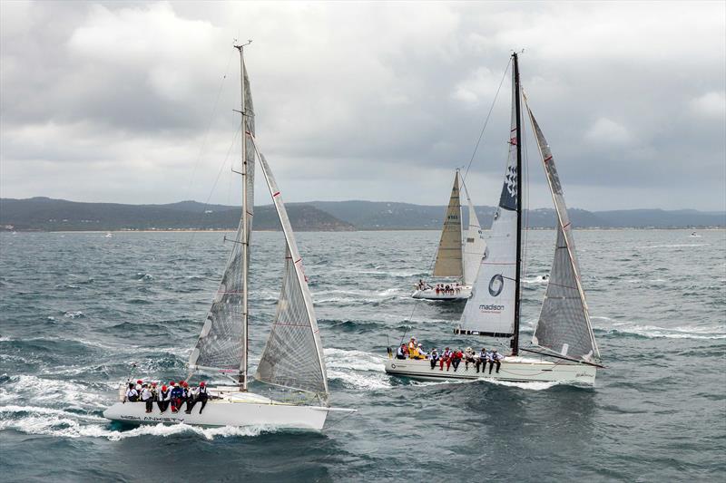 Arial photo of High Anxiety at the start of the Pittwater to Southport - photo © Andrea Francolini