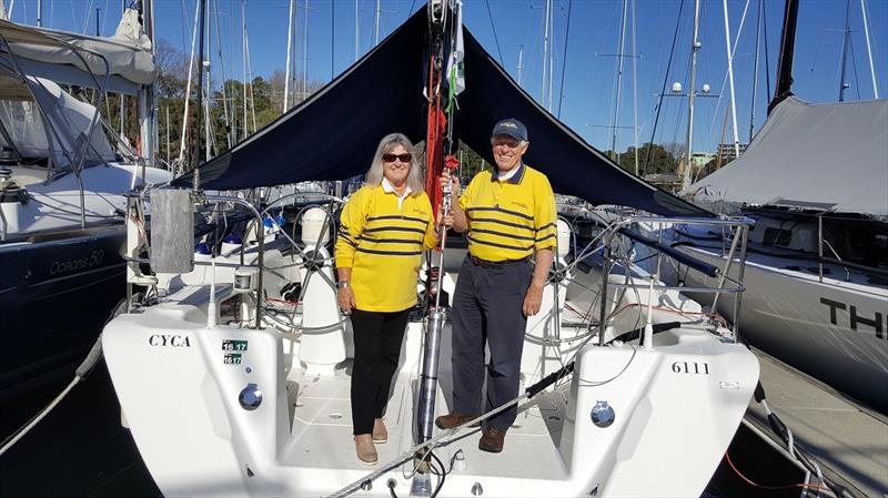 Denise and Colin Wilson aboard Never a Dull Moment - photo © Andrea Francolini / SMIRW