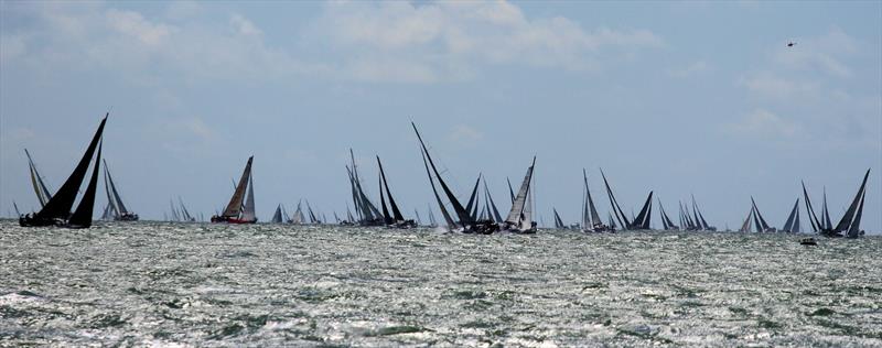 On their way in the Rolex Fastnet Race start photo copyright Mark Jardine / YachtsandYachting.com taken at Royal Ocean Racing Club and featuring the IRC class