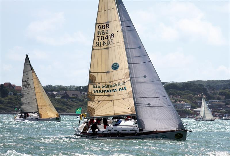 Passing Colwell Bay after the Rolex Fastnet Race start - photo © Mark Jardine / YachtsandYachting.com