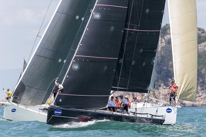 Little Nico and others tussle at the start on day 1 at SeaLink Magnetic Island Race Week photo copyright Andrea Francolini taken at Townsville Yacht Club and featuring the IRC class