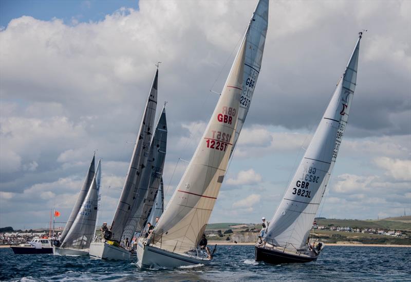 Close racing and excellent sailing conditions for race 2 and 3 during the 2017 Hempel Weymouth Yacht Regatta photo copyright Gillian Downes taken at Weymouth Sailing Club and featuring the IRC class