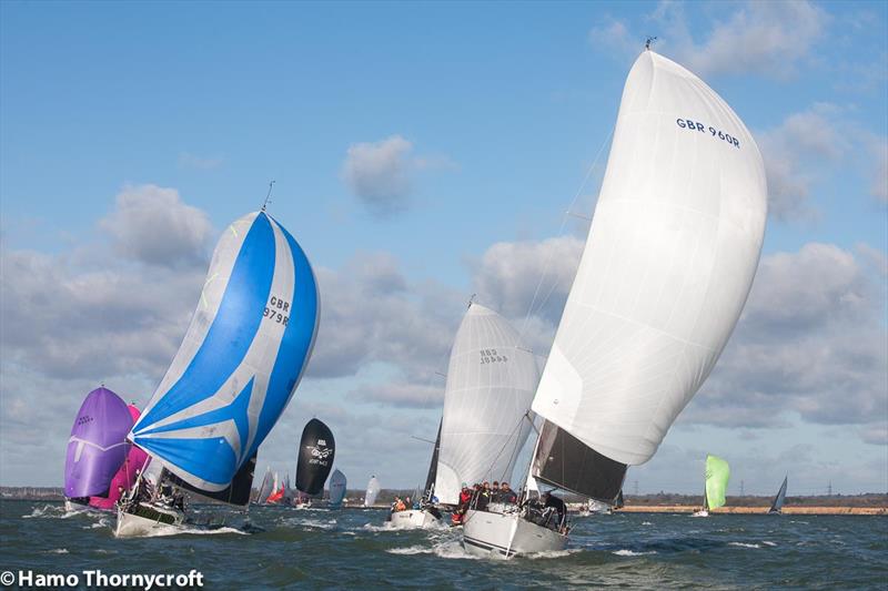 2017 Hamble Winter Series week 5 photo copyright Hamo Thornycroft / www.yacht-photos.co.uk taken at Hamble River Sailing Club and featuring the IRC class