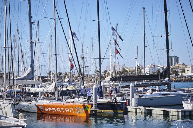 Yachts, including the Canadian Challenger docked at Marina Lanzarote ahead of the RORC Transatlantic Race title - photo © RORC / James Mitchell