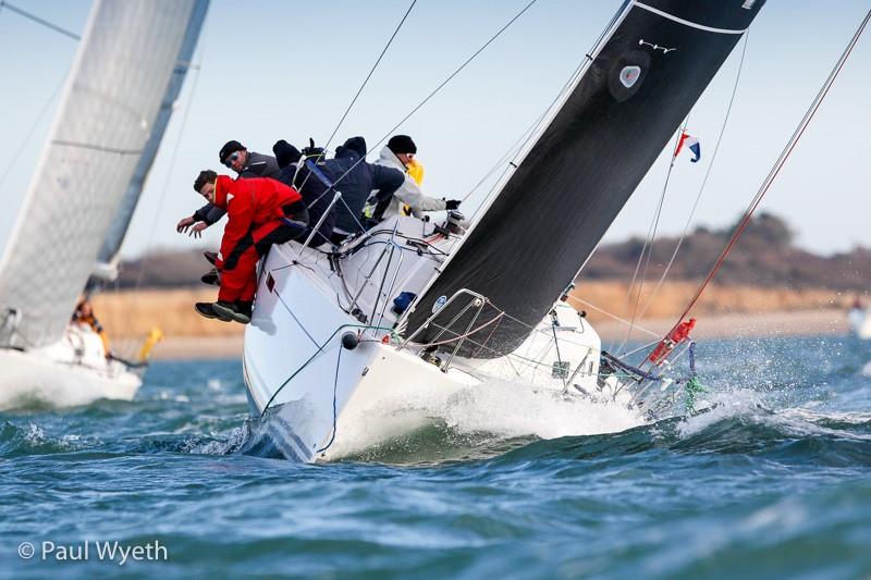 2017 Hamble Winter Series week 8 photo copyright Paul Wyeth / www.pwpictures.com taken at Hamble River Sailing Club and featuring the IRC class