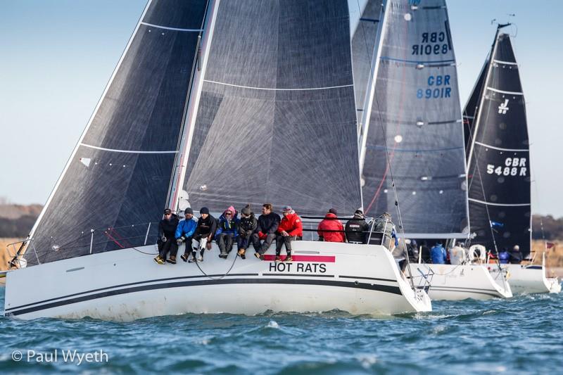 Hot Rats during the 2017 Hamble Winter Series week 8 photo copyright Paul Wyeth / www.pwpictures.com taken at Hamble River Sailing Club and featuring the IRC class