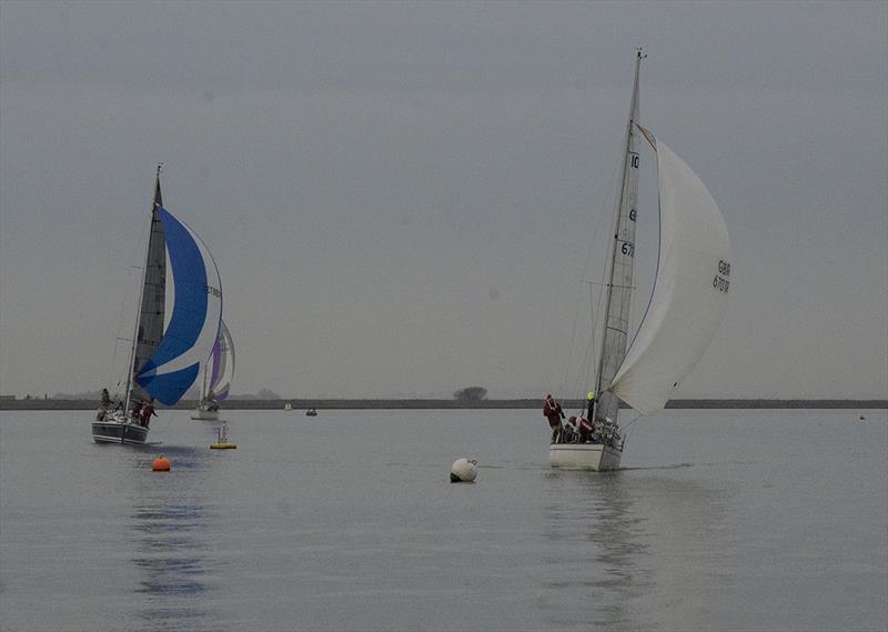 Sapphire and Mantra during race 3 of the Crouch Yacht Club Nutcracker Series photo copyright Alan Shrimplin taken at Crouch Yacht Club and featuring the IRC class