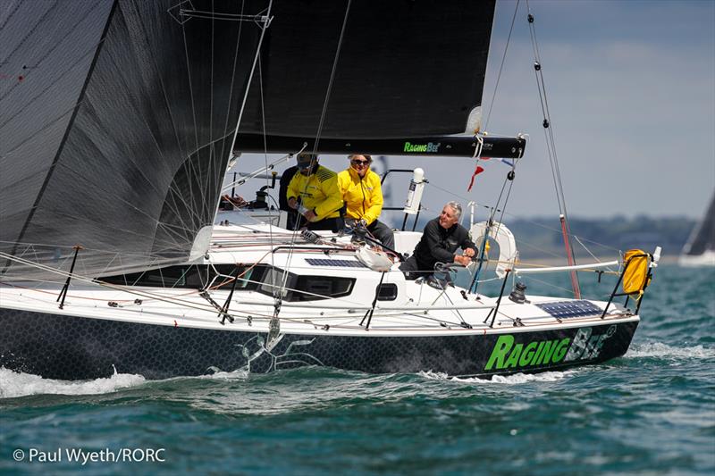 Louis-Marie Dussere's JPK 1080 Raging-Bee² during the 2021 Cowes-Dinard-St Malo Race photo copyright Paul Wyeth / RORC taken at Royal Ocean Racing Club and featuring the IRC class