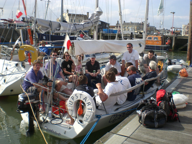 The Haven Series Britannia Trophy Race teams after arriving in Lowestoft photo copyright Cat Totty taken at  and featuring the IRC class