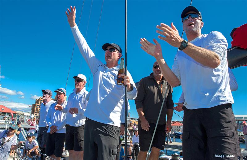 Cheering in Quest photo copyright Crosbie Lorimer taken at Cruising Yacht Club of Australia and featuring the IRC class
