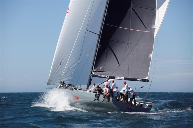Indian winding up for the long downwind leg to Yanchep, taken shortly after rounding the Port Bouvard virtual mark – Three Ports Offshore Race - photo © Bernie Kaaks