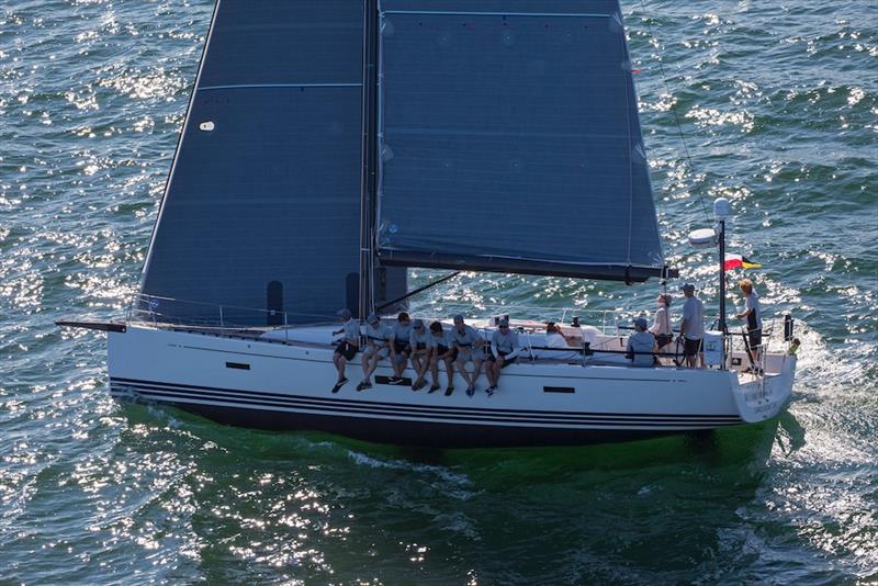 Warrior Won, Christopher Sheehan's Xp44, starts the Newport Bermuda Race in 2016. Six-hundred-thirty-five miles later, she would become the winner of the prestigious St. David's Lighthouse Trophy photo copyright Billy Black taken at Cruising Club of America and featuring the IRC class