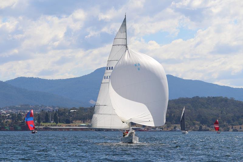 Juana, class 8-Metre,  won Group 2 pointscore - 2018 Combined Clubs Summer Pennant Series photo copyright Peter Watson taken at Bellerive Yacht Club and featuring the IRC class
