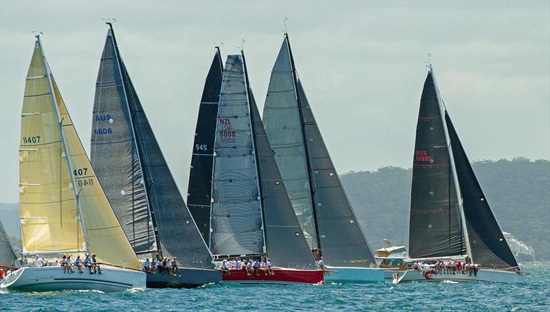 Start of the Club Marine Pittwater to Paradise Race photo copyright Brendan Rourke taken at Royal Prince Alfred Yacht Club and featuring the IRC class