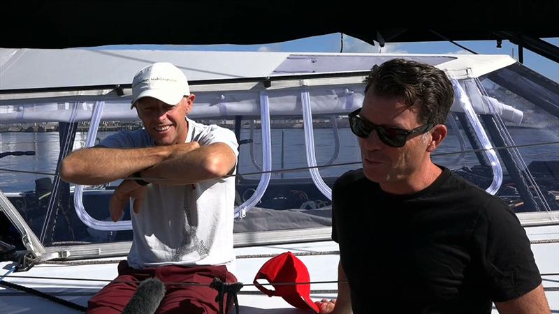 Greg O'Shea (left) and Rupert Henry on Chinese Whisper ready to go - 2018 Melbourne Osaka Double-Handed Yacht Race photo copyright Ian MacWilliams taken at Sandringham Yacht Club and featuring the IRC class