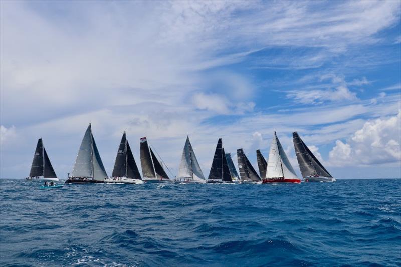 Some of the 16-yacht strong fleet heading towards Europe photo copyright Anna Budel / AAR taken at Royal Bermuda Yacht Club and featuring the IRC class