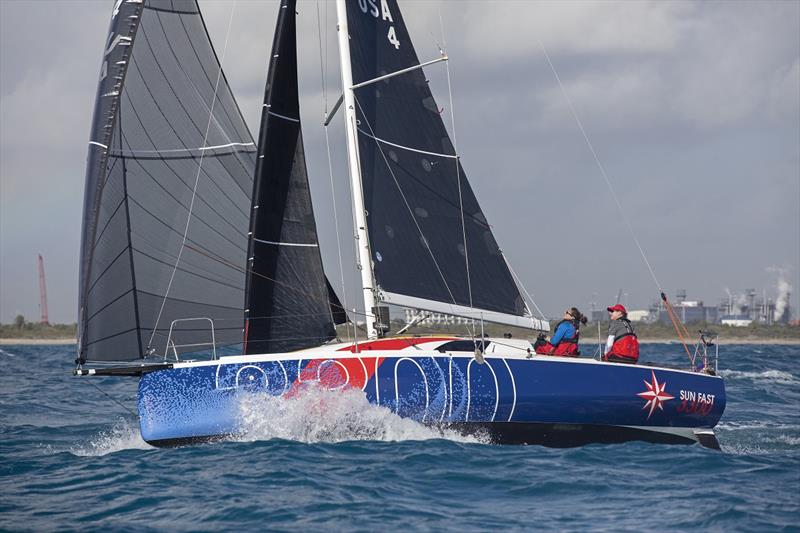 The Sun Fast 3300, designed by Guillaume Verdier/Daniel Andrieu and launched to acclaim in 2019, is suited to shorthanded sailing. The infusion-manufactured hull has an overall length of 34'5” and sports twin rudders and carbon rig. - photo © Newport Bermuda Race
