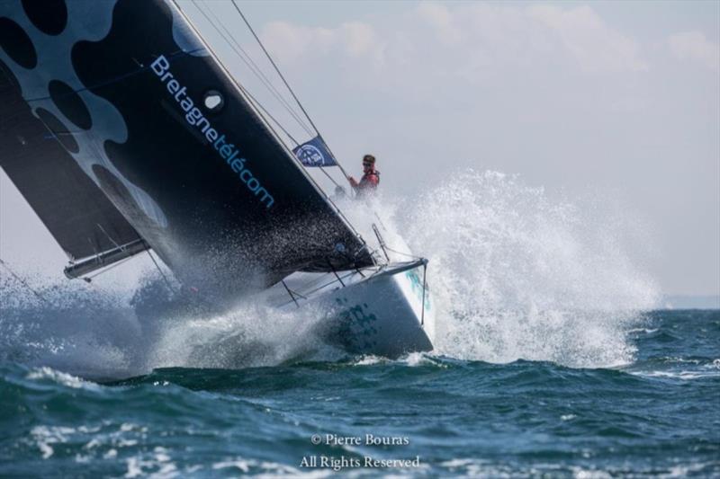 Nicolas Groleau's Mach 45 Bretagne Telecom finished second in IRC Zero and overall in the 2019 Rolex Fastnet Race photo copyright Pierre Bouras taken at Royal Ocean Racing Club and featuring the IRC class