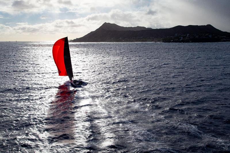 Fast Exit headed for the sunset, with Diamond Head within sight - 51st Transpac photo copyright Sharon Green / Ultimate Sailing taken at Transpacific Yacht Club and featuring the IRC class