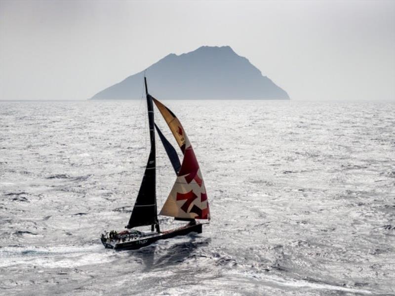 Hypr embarks on her rounding of the volcanic island of Stromboli photo copyright Kurt Arrigo / Rolex taken at Royal Malta Yacht Club and featuring the IRC class