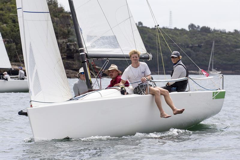The Jackal with Karyn Gojnich at the helm last year - Sydney Harbour Regatta photo copyright Andrea Francolini taken at Middle Harbour Yacht Club and featuring the IRC class
