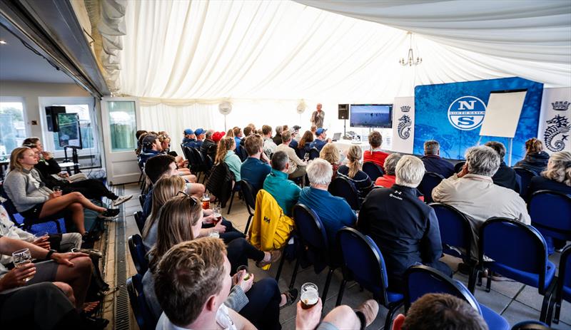 Following a great day's racing, a coaching debrief with the North Sails teams took place at the RORC Cowes Clubhouse on day 1 of the RORC Easter Challenge photo copyright Paul Wyeth / www.pwpictures.com taken at Royal Ocean Racing Club and featuring the IRC class