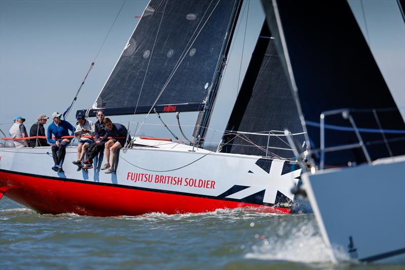The Army Sailing Association's Sun Fast 3600 Fujitsu British Soldier, skippered by Henry Foster, proved hot competition, finishing day one second place at the RORC Easter Challenge - photo © Paul Wyeth / www.pwpictures.com