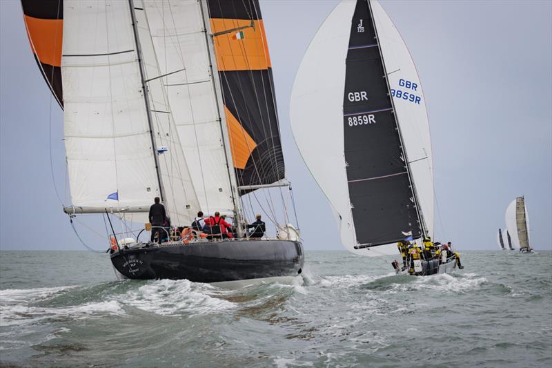 Pen Duick VI skippered by Marie Tabarly at the start of the SSE Renewables Round Ireland Race photo copyright David Branigan / Oceansport  taken at Wicklow Sailing Club and featuring the IRC class