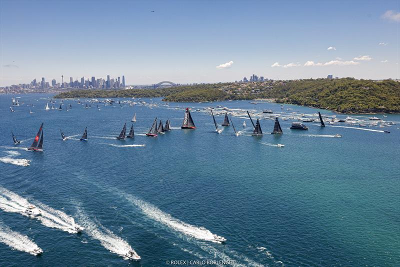 Start of the 2022 Rolex Sydney Hobart Yacht Race photo copyright Carlo Borlenghi / ROLEX taken at Cruising Yacht Club of Australia and featuring the IRC class