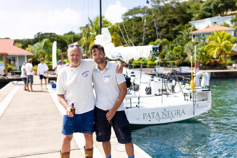 Father and son owners - Andrew and Sam Hall were racing Lombard 46 Pata Negra (GBR) for the second time in the RORC Transatlantic Race photo copyright Arthur Daniel / RORC taken at Royal Ocean Racing Club and featuring the IRC class