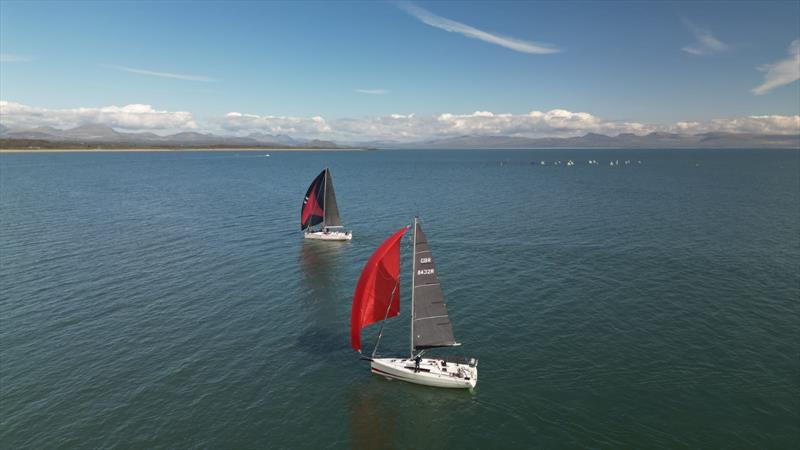 Finally and Jac-y-do approaching the finish of the ISORA 2023 Welsh Coastal Race in Pwllheli  photo copyright Graeme Harrold taken at Pwllheli Sailing Club and featuring the IRC class