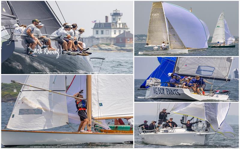 Clockwise from top left: Overall and Class 4 Winner Stark Raving Mad IX, winner Class 2 Manic, Big Boy Pants, Spirit, winner Class 1 Blackwing - Inaugural Rhody Regatta at IYAC Newport Cup photo copyright Stephen R Cloutier taken at International Yacht and Athletic Club and featuring the IRC class
