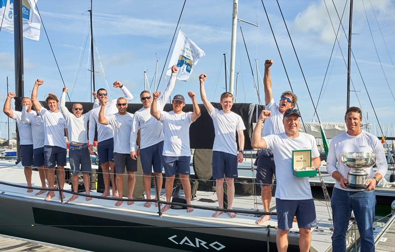 Swiss entry Caro, skippered by Max Klink wins the 50th Rolex Fastnet Race photo copyright Luca Butto taken at Royal Ocean Racing Club and featuring the IRC class