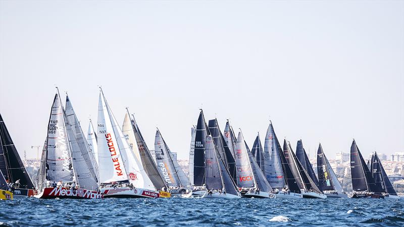 The bigger IRC classes set sail on three windward-leewards in building breeze - Bosphorus Cup 2023 photo copyright Sailing Energy / Bosphorus Cup taken at  and featuring the IRC class