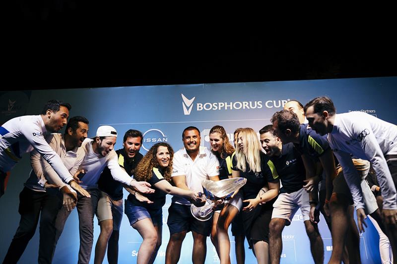 Baris Koncagül's Fenerbahçe crew with the Bosphorus Cup trophy - Bosphorus Cup 2023 photo copyright Sailing Energy / Bosphorus Cup taken at  and featuring the IRC class
