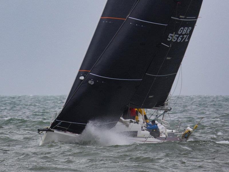 Steve Williams's XP33, 'Darling' behind Panache heading to the finish in tough conditions - Pwllheli Autumn Challenge Series week 4 photo copyright Paul Jenkinson taken at Plas Heli Welsh National Sailing Academy and featuring the IRC class