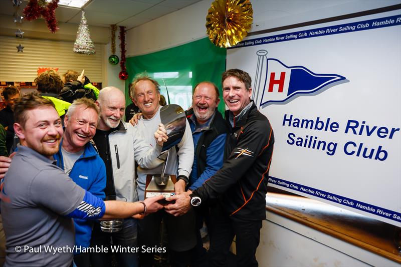 Yacht of the Series Trophy awarded to Protis - 42nd Hamble Winter Series photo copyright Paul Wyeth / www.pwpictures.com taken at Hamble River Sailing Club and featuring the IRC class