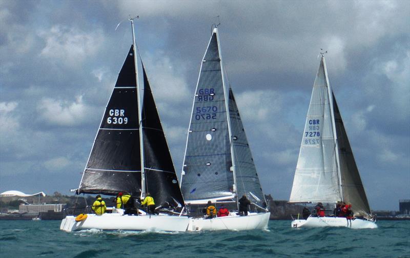 Fahrenheit, White Magic and Tom Bombadil during the RCIYC Nick Cousins Memorial Spring Regatta photo copyright Bill Harris taken at Royal Channel Islands Yacht Club and featuring the IRC class