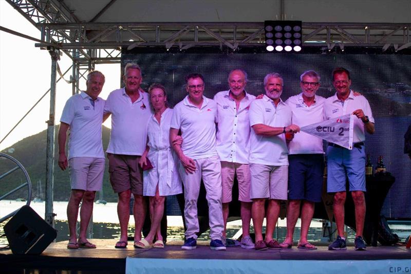 A place on the podium for the crew of Swan 65 Saida (SUI) - Antigua Sailing Week photo copyright 268 Media/Travis Harris taken at Antigua Yacht Club and featuring the IRC class