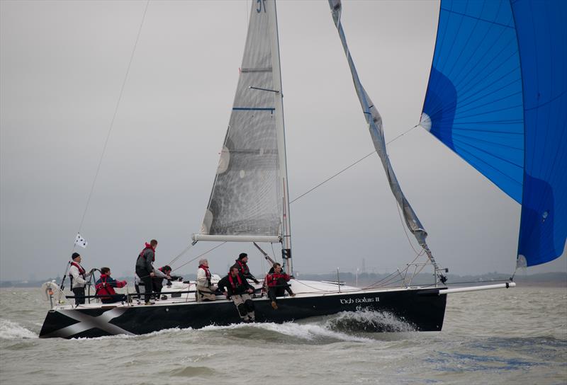 Tigh Soluis on day 4 of the Brooks Macdonald Warsash Spring Series photo copyright Iain McLuckie taken at Warsash Sailing Club and featuring the J109 class