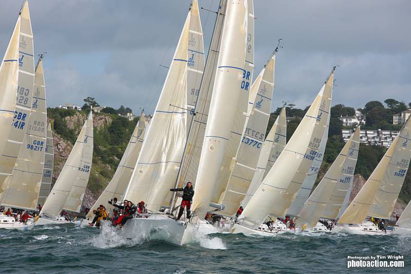 Day one of the 2009 J-Cup photo copyright Tim Wright / www.photoaction.com taken at Royal Torbay Yacht Club and featuring the J109 class