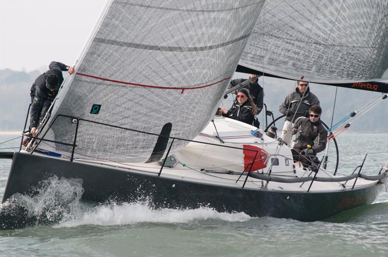 Jitterbug on day 3 of the Helly Hansen Warsash Spring Series photo copyright Iain McLuckie taken at Warsash Sailing Club and featuring the J111 class