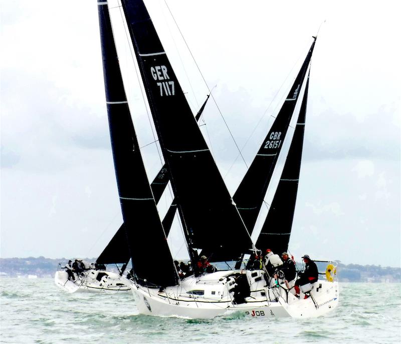 Close racing at the J/111 Garmin World Championship photo copyright Louay Habib taken at  and featuring the J111 class