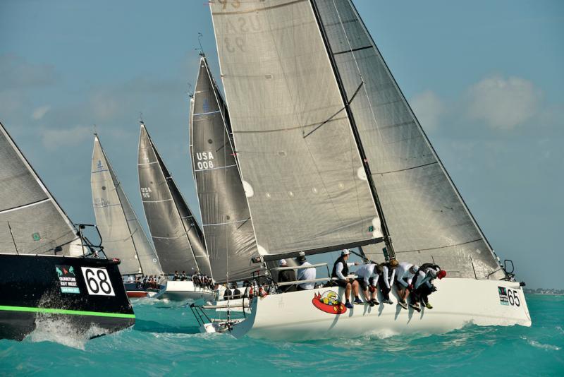 Spaceman Spiff off the start in the J/111 Class on day 2 at Quantum Key West Race Week photo copyright Quantum Key West Race Week / www.PhotoBoat.com taken at Storm Trysail Club and featuring the J111 class