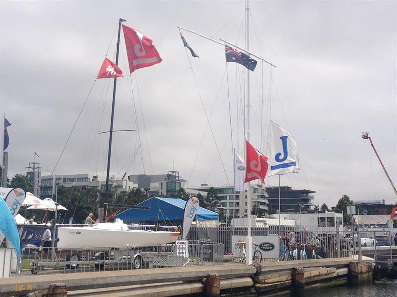 Australian J/111 fleet at Festival of Sails, Geelong photo copyright Sandra Entwistle taken at Royal Geelong Yacht Club and featuring the J111 class