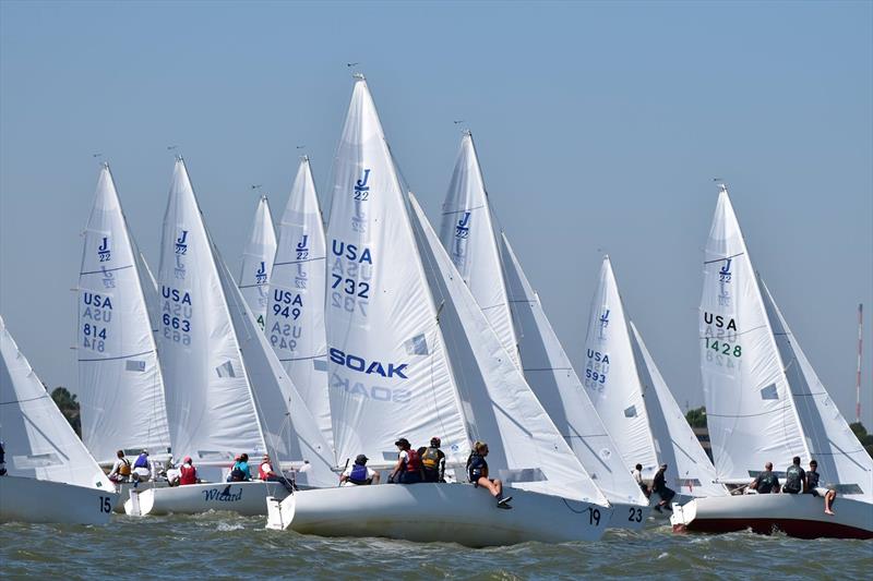 J/22 North Americans at Houston day 1 photo copyright Christopher Howell taken at Houston Yacht Club and featuring the J/22 class