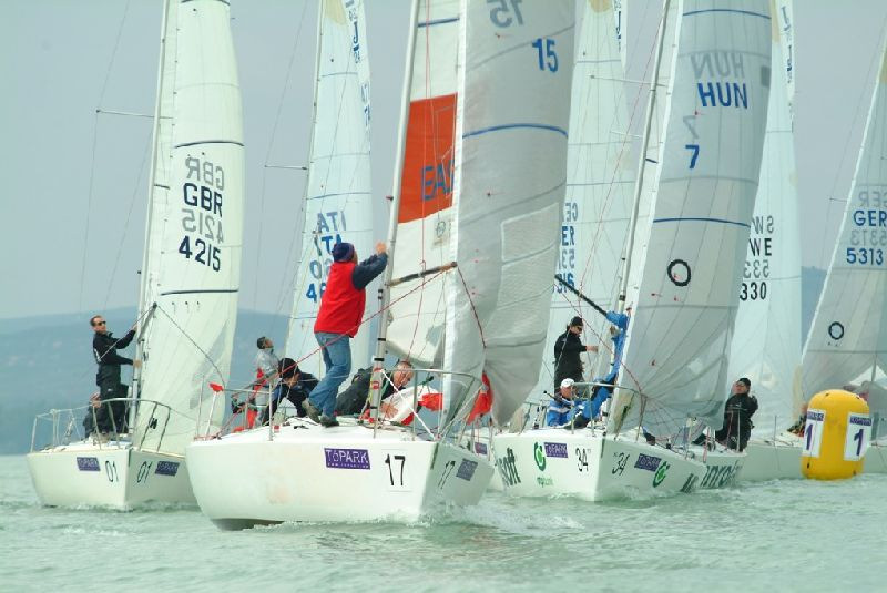 Racing finally gets underway on day two of the J/24 Europeans in Hungary photo copyright Event Media taken at  and featuring the J/24 class